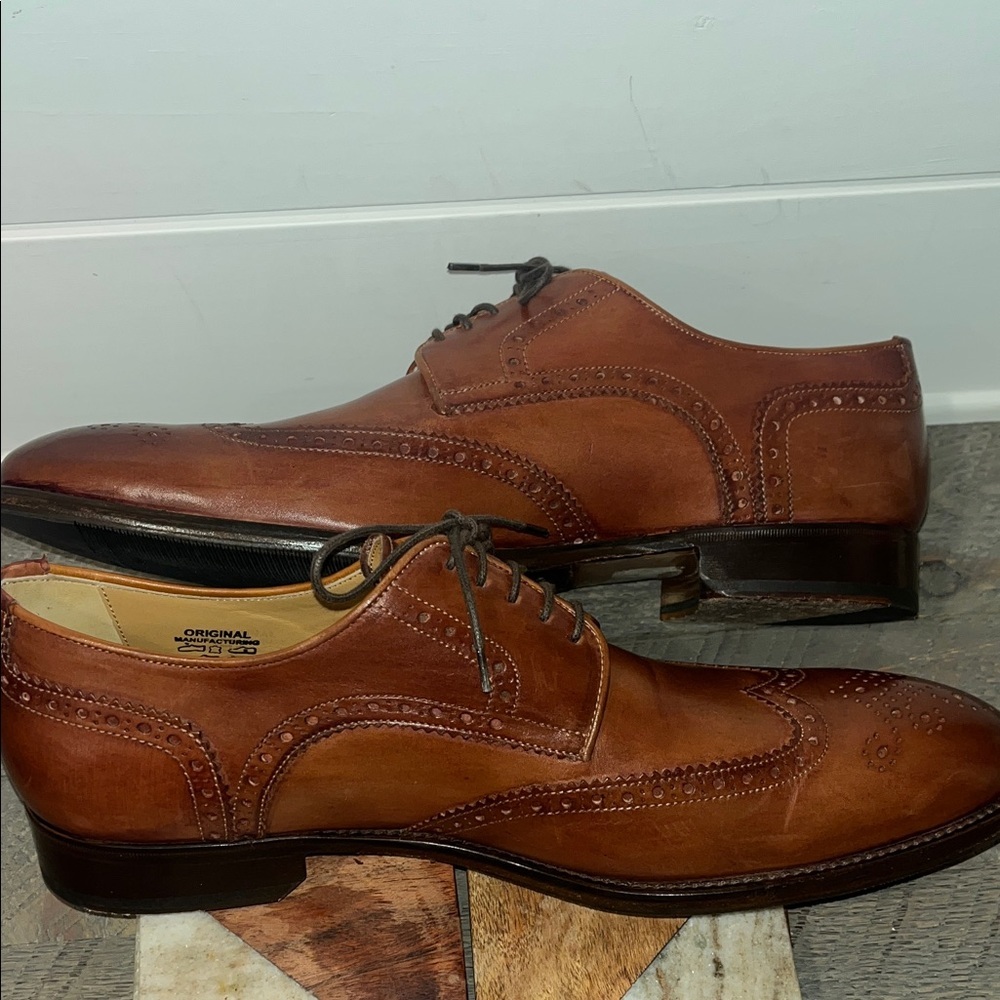 Ace Marks Wingtip Vincent Wingtip Cognac Antique - Size 12 - Picture 9 of 17